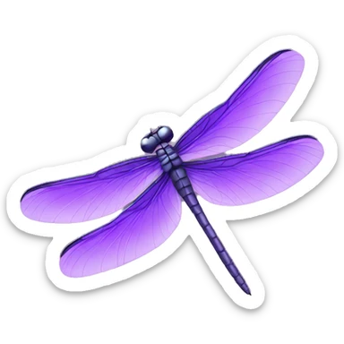 purple dragonfly sticker