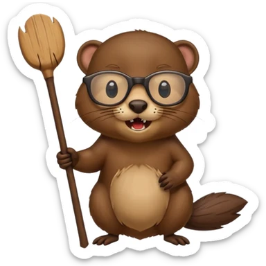 spectacled beaver sticker