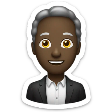 Personne habillé en noir en marge de la société sticker