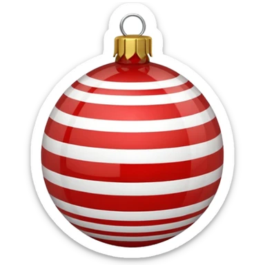 A Red Striped Ornament sticker