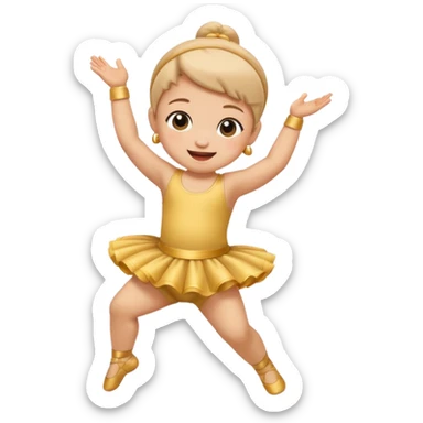 Baby doing dance mode sticker