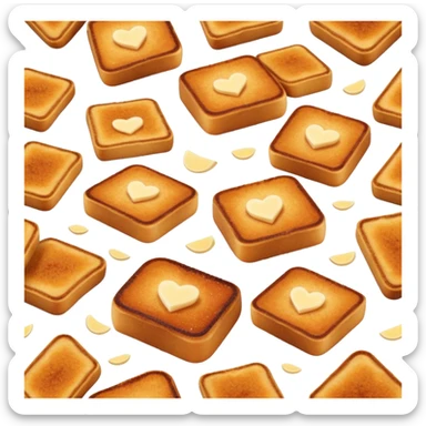 torrijas, Spanish Easter dessert, bread slices soaked in milk and honey, fried and topped with cinnamon sugar sticker