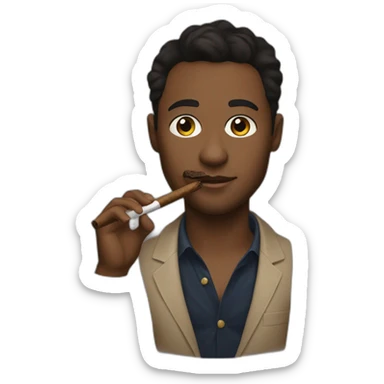 Tristan Tate, rich, smoking cigar, sticker