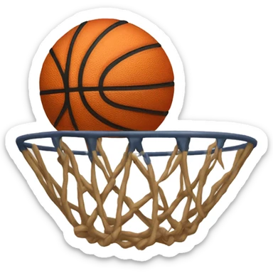 Pelota de baloncesto con una corona  sticker