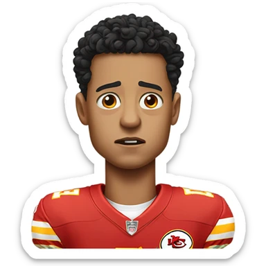 Patrick Mahomes crying to a ref sticker