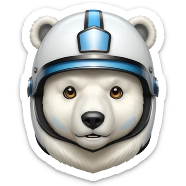 polar bear f1 driver  sticker