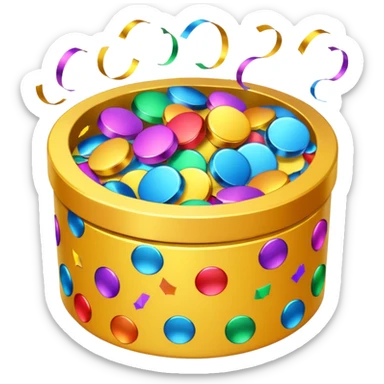 Surprise circle box sticker