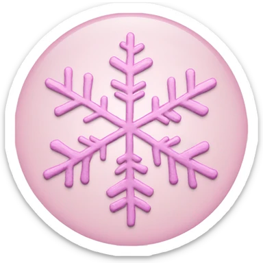 light pink heart shaped snowflake  sticker
