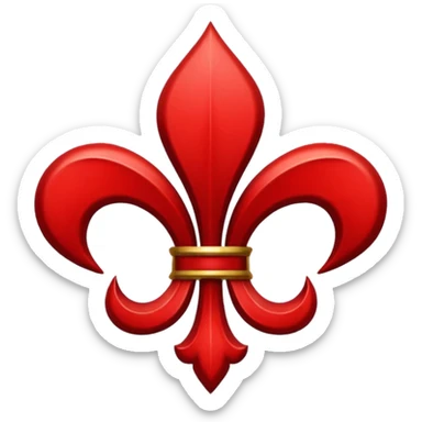Fleur de lys rouge  sticker