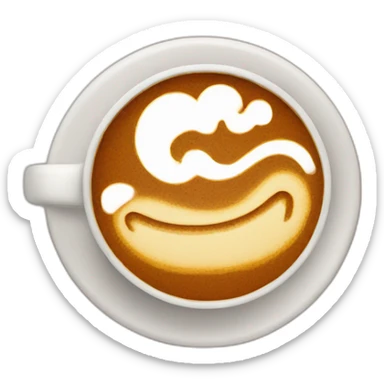 cup of coffee with a pattern on the foam sticker