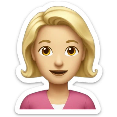 Blonde middle aged kindergarten teacher sticker