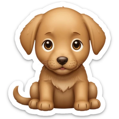 lab puppy crying sticker