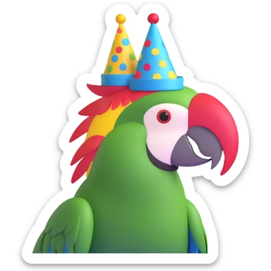 festive party parrot sticker