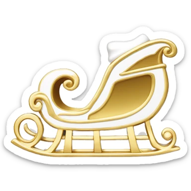 Chanel logo Sleigh Chanel gold and white sticker