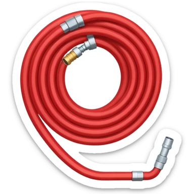 A red Hose – coiled water hose sticker
