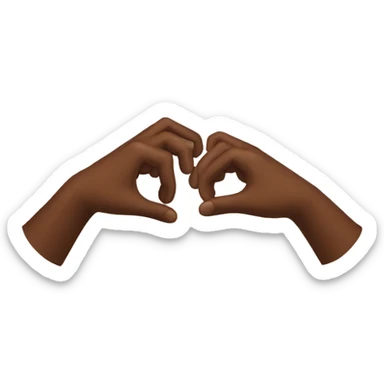 hands brown sticker