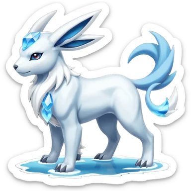 Absol-Cobalion-Glaceon-Suicune-Amaura-fusion sticker
