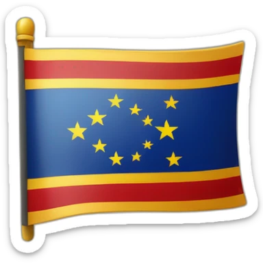 Bandera de España con escudo recortado  sticker