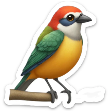 Perruche -colorée sticker