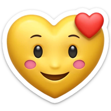 emoji amoureux en 3D ultra HD 4K sticker