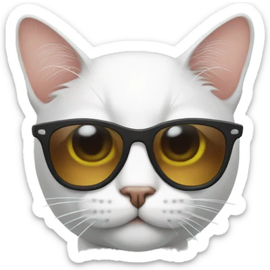 Cat with sunglasses sticker