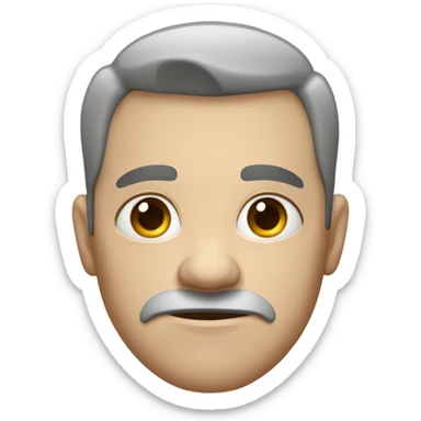 White man biting his lower lip with his eyes popping out of his head  sticker