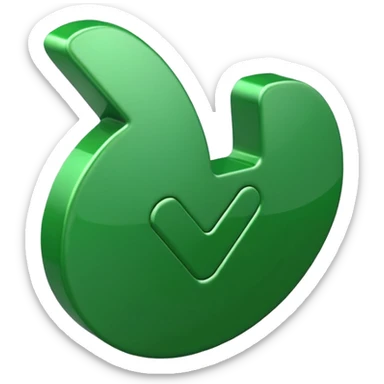 Green tick symbol sticker