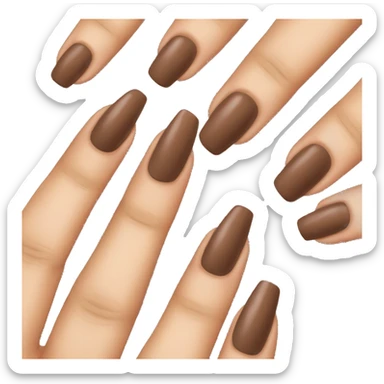 Brown coffin nails sticker