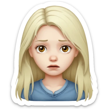 A girl choking herself sticker