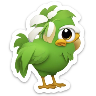 Pollo verde sticker
