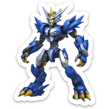 WereGarurumon-Wargreymon-Medabot-Mecha full body sticker
