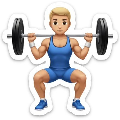barbell squats sticker