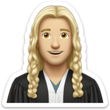graduate White Male long Hair emoji sticker