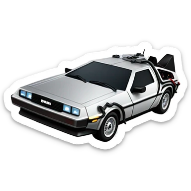 delorean animated sticker