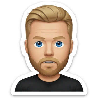 James Hetfield with blue eyes sticker