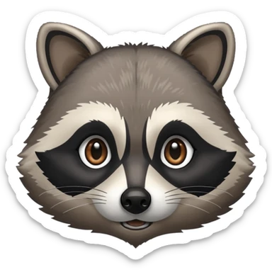 Raccoon face sticker