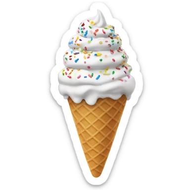 Soft serve ice cream with sprinkles sticker