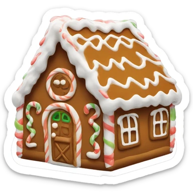 ginger bread house sticker