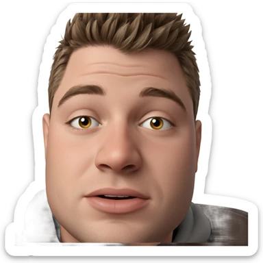 realistic portrait of a boy sticker