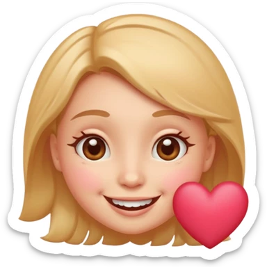 smiling face with hearts, joyful and affectionate sticker