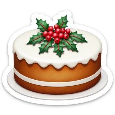 Christmas cake sticker