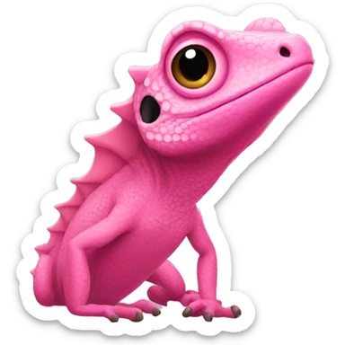 a lizard in pink sticker