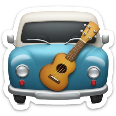 Ukelele while driving sticker