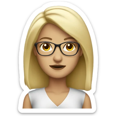 Blond female Psychologist with glasses sticker