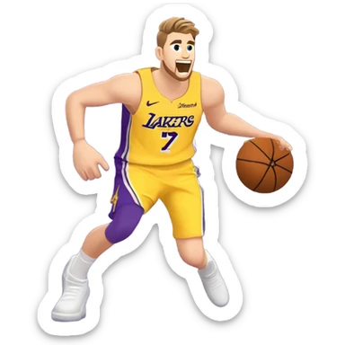 Luka Doncic on the Lakers  sticker