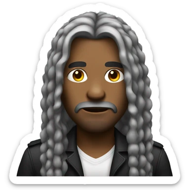 Gangster with long hairs sticker