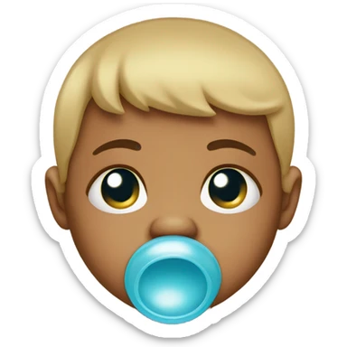 baby with binki crying  sticker