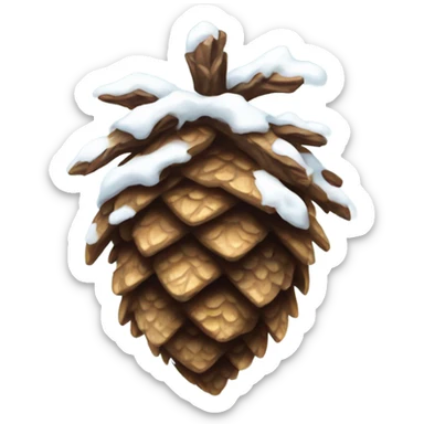 Snowy pinecone sticker
