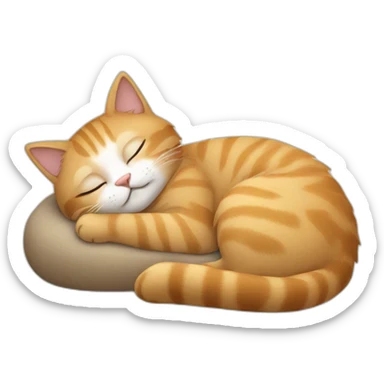 cat sleeping sticker