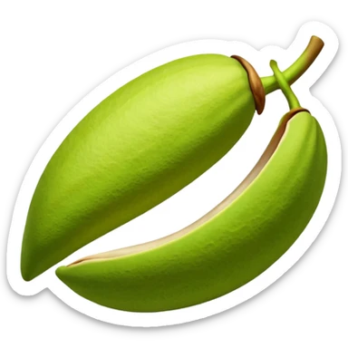 pistachio with shall sticker